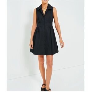 POMANDER PLACE Black Sleeveless Noelle Shirt Dress
